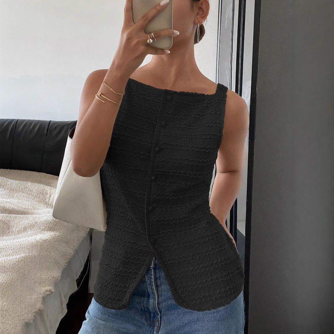 Sophie | Elegant Black Sleeveless Top for Women 2