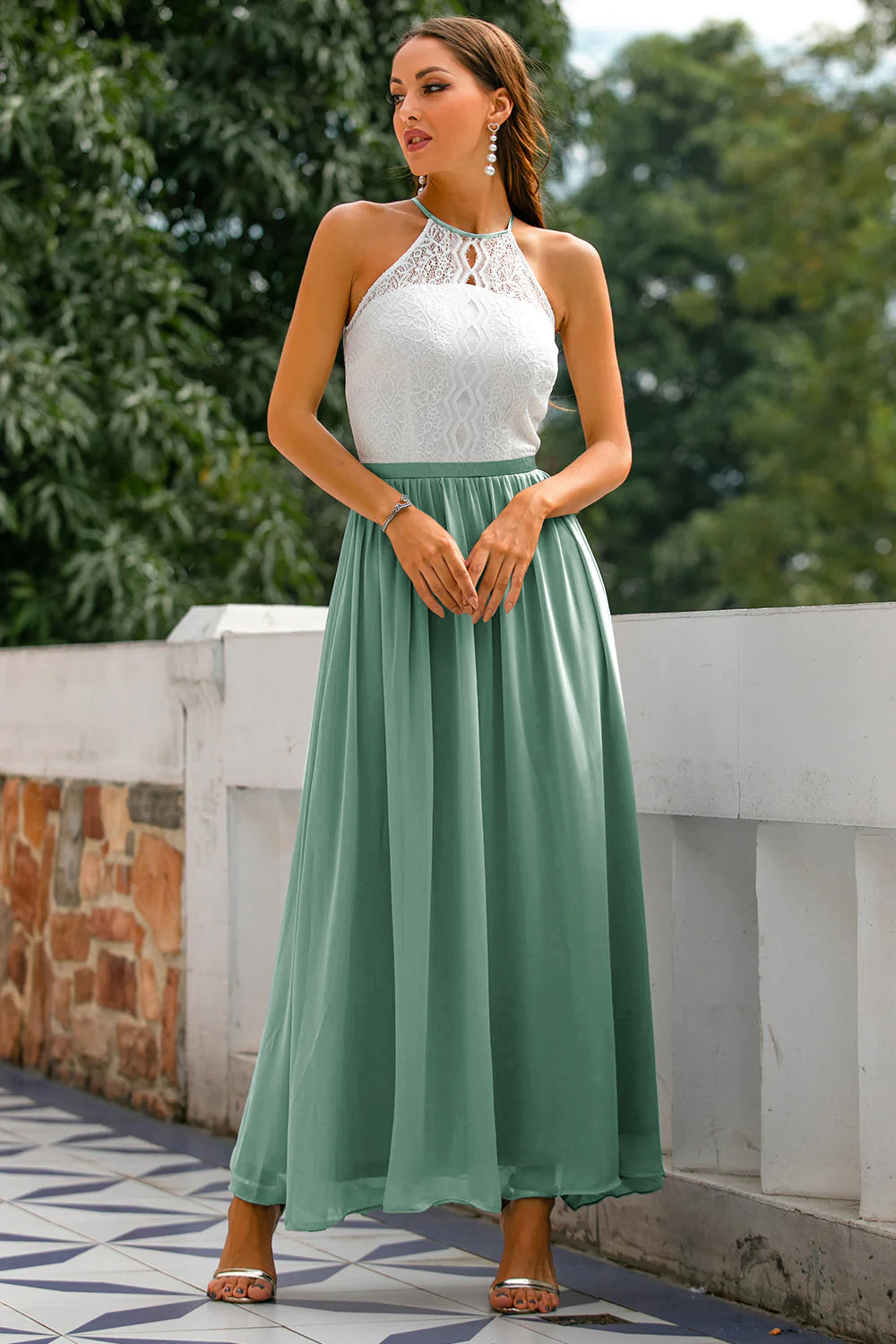 Sophie | Elegant Halter Maxi Dress for Women's Cocktail and Formal Events 10