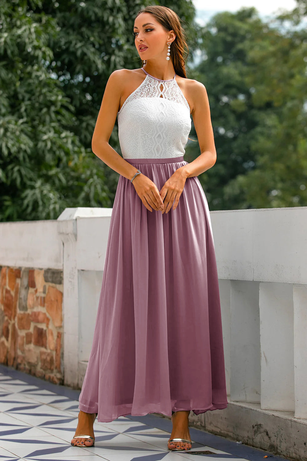 Sophie | Elegant Halter Maxi Dress for Women's Cocktail and Formal Events 12