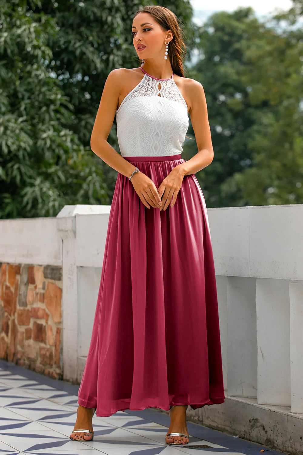 Sophie | Elegant Halter Maxi Dress for Women's Cocktail and Formal Events 6