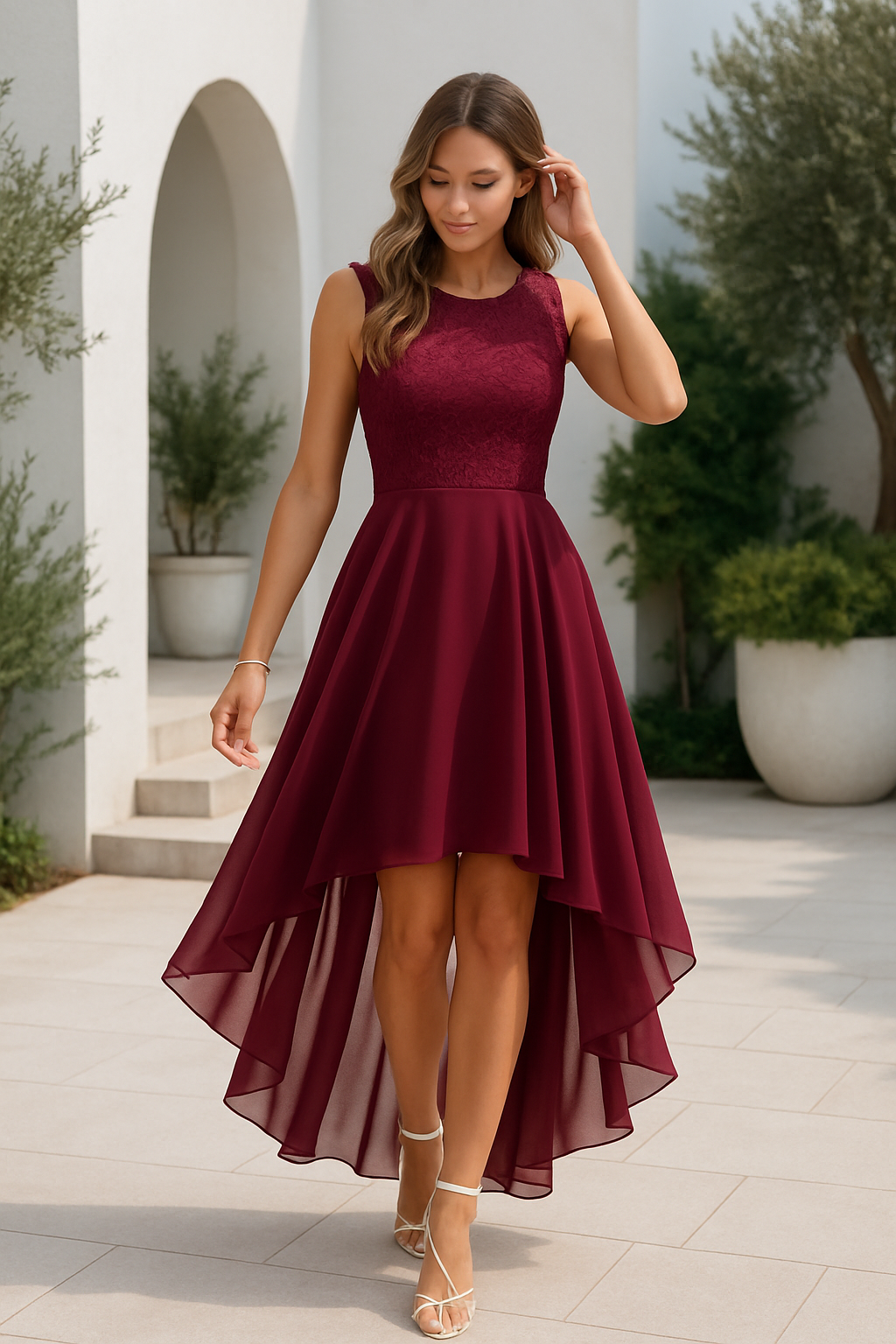 Sophie | Elegant High Low Plus Size Dress for Wedding Guests 1