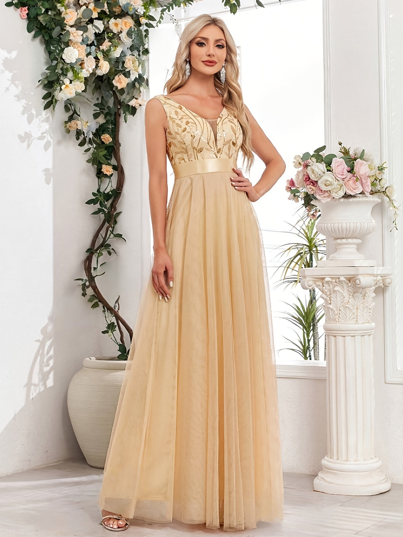 Sophie | Elegant Sequin Black Maxi Dress for Women 4