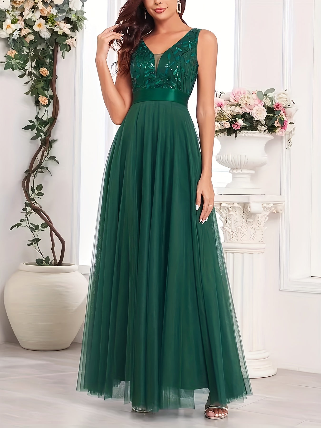 Sophie | Elegant Sequin Black Maxi Dress for Women 7