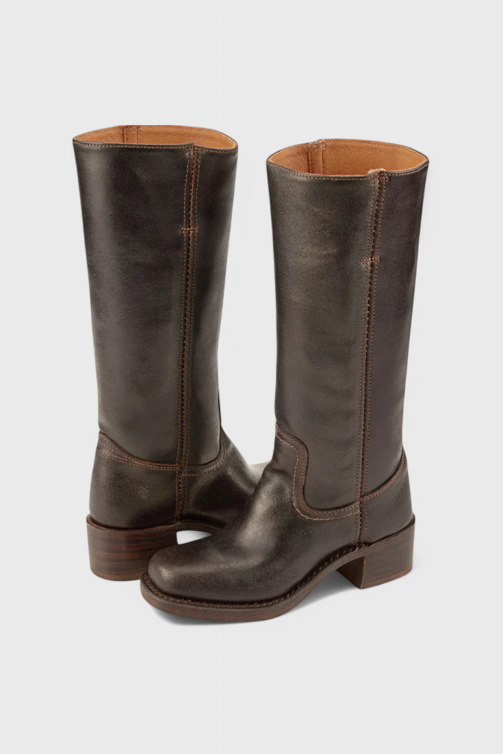 Women’s Knee High Boots with Stacked Heel