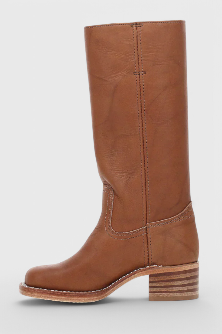 Women’s Knee High Boots with Stacked Heel