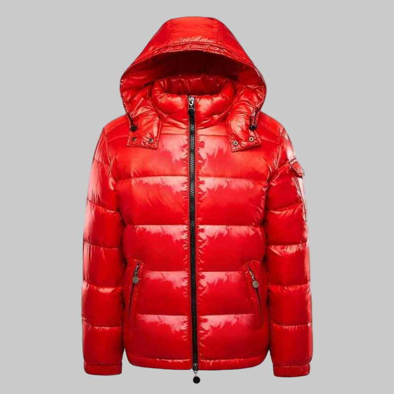 Men’s Quilted Winter Jacket with High Collar