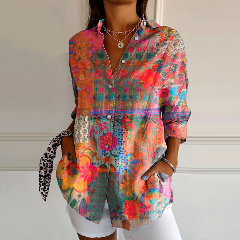 Timeless Floral Blouse | Women's Blouse with Lightweight Fabric & Versatile Fit 0