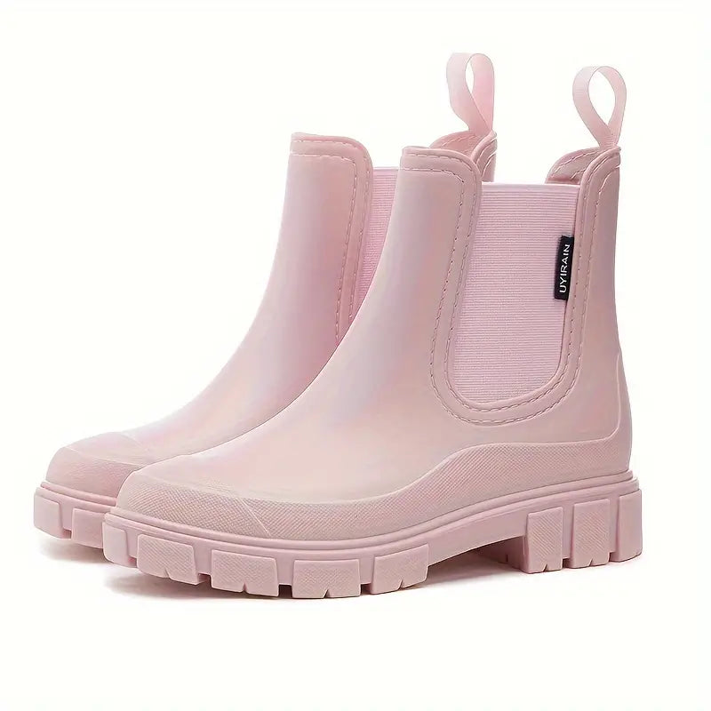 Women’s Pull-On Rain Boots with Lug Sole