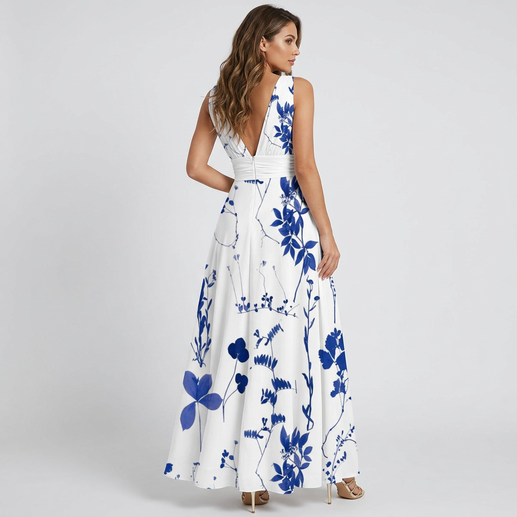 Mary | Floral Wedding Guest Maxi Dress