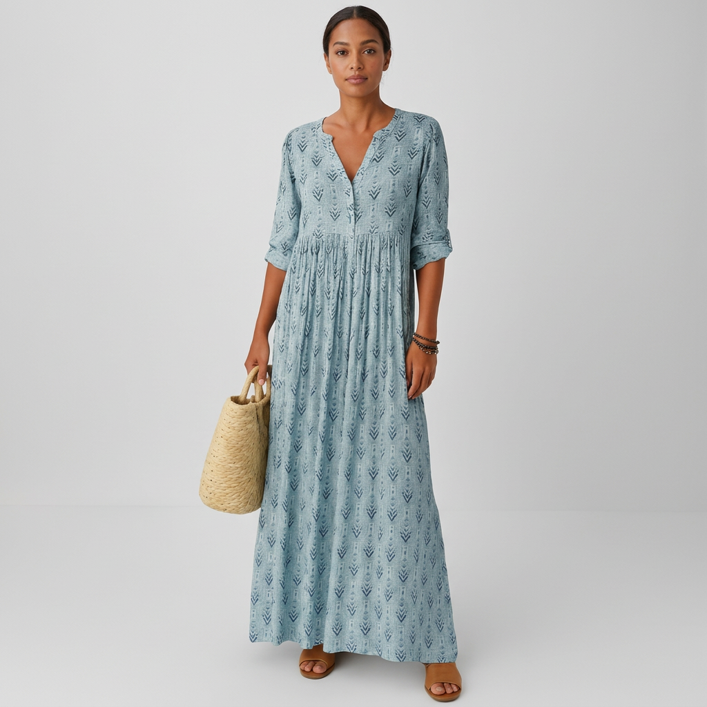 Alice | Long Sleeve Boho Maxi Dress