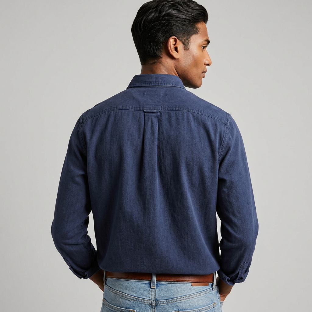 Samuel | Men’s Denim Blend Button-Up Shirt