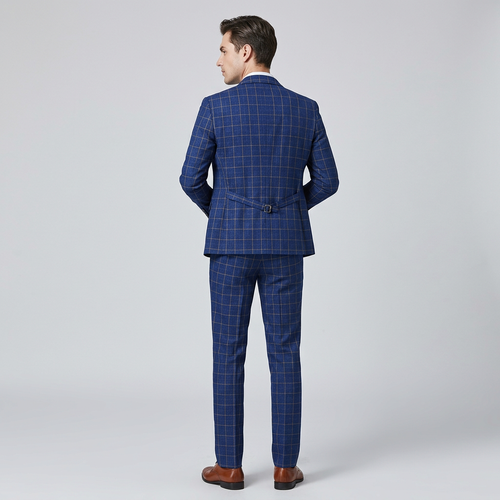 Jimboy | Stylish Slim Fit Plaid Wedding Suit