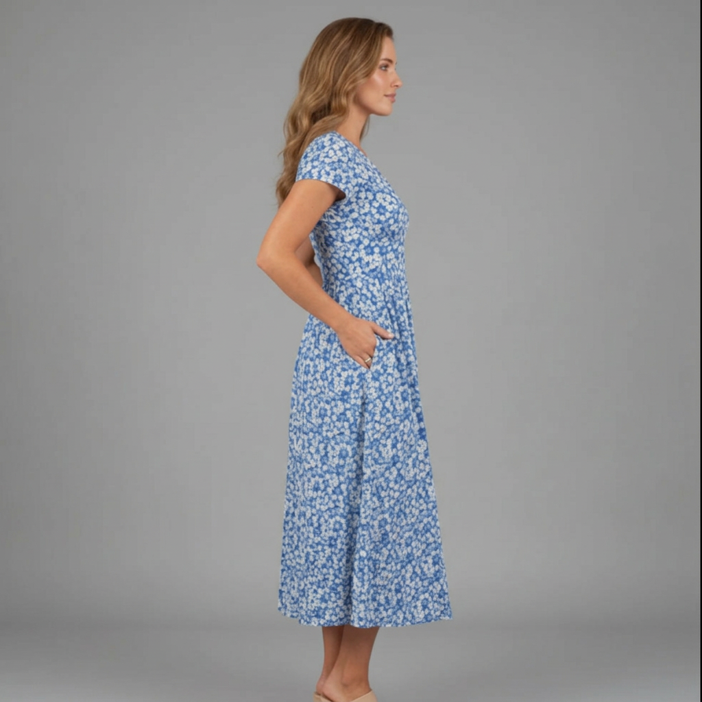 Joan | Floral Midi Dress