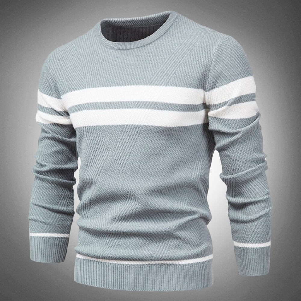Men’s Striped Crew Neck Knit Jumper