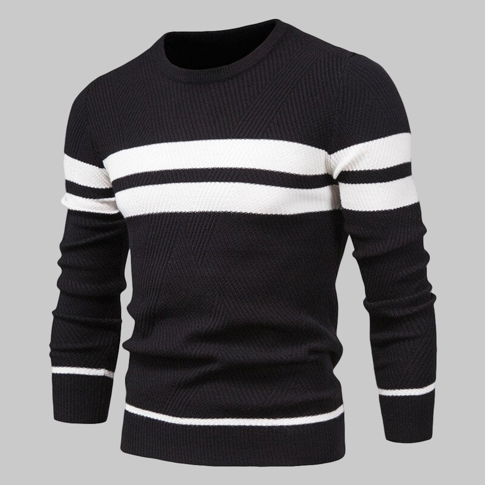 Men’s Striped Crew Neck Knit Jumper