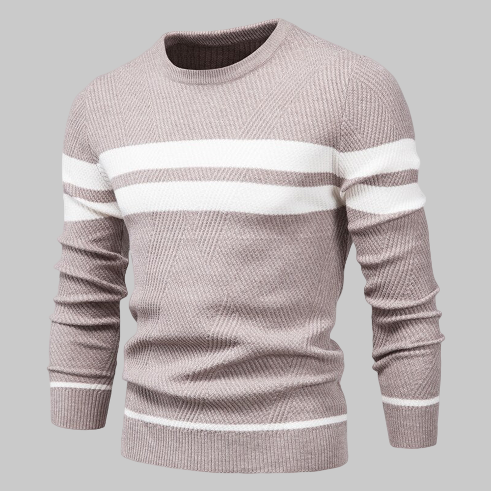 Men’s Striped Crew Neck Knit Jumper