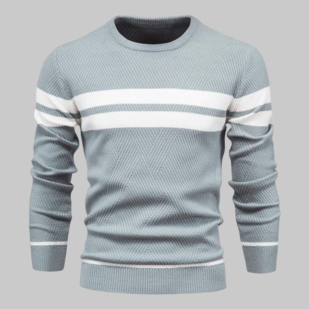 Men’s Striped Crew Neck Knit Jumper