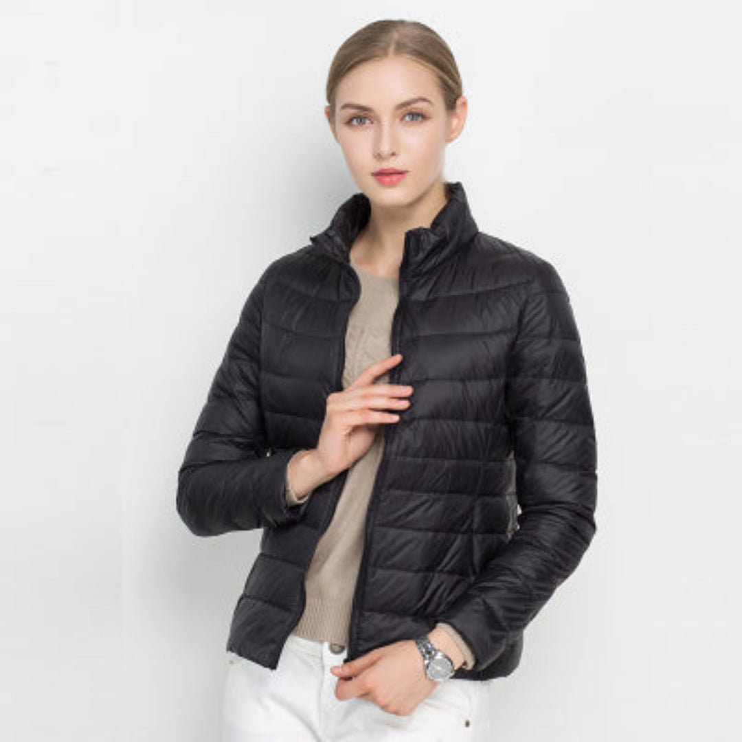 Women’s Long-Sleeve Quilted Winter Jacket