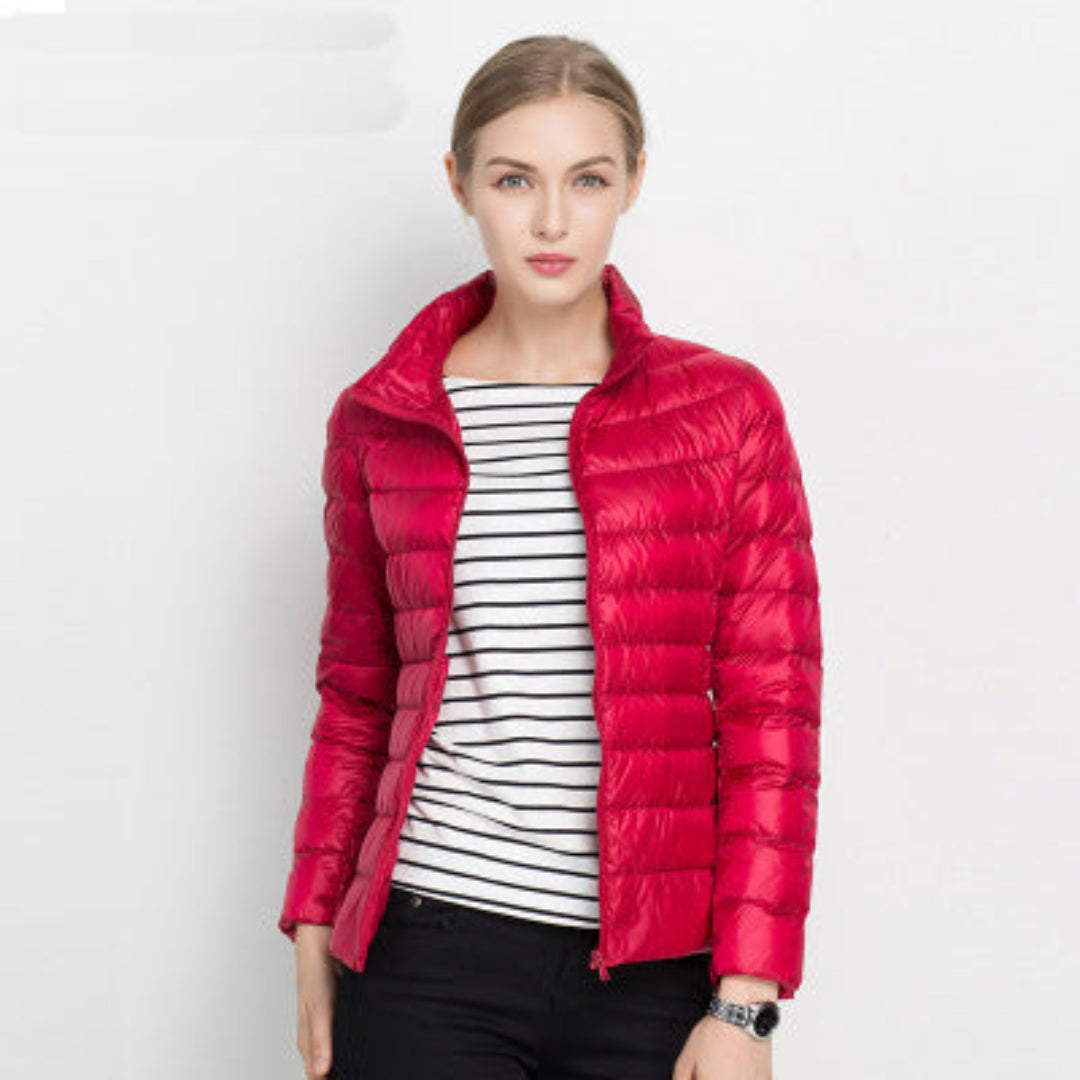 Women’s Long-Sleeve Quilted Winter Jacket