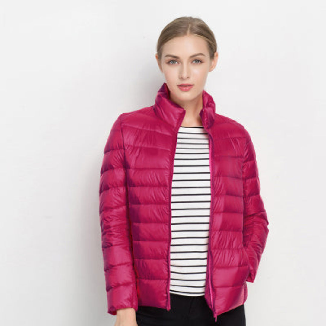 Women’s Long-Sleeve Quilted Winter Jacket