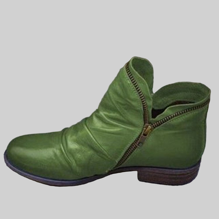 Women’s Side-Zip Low Heel Ankle Boots