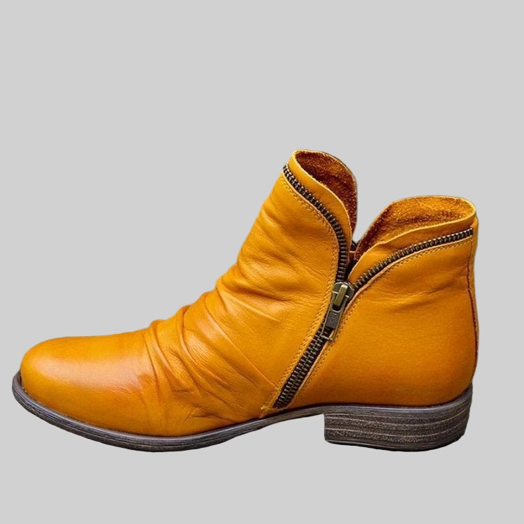 Women’s Side-Zip Low Heel Ankle Boots